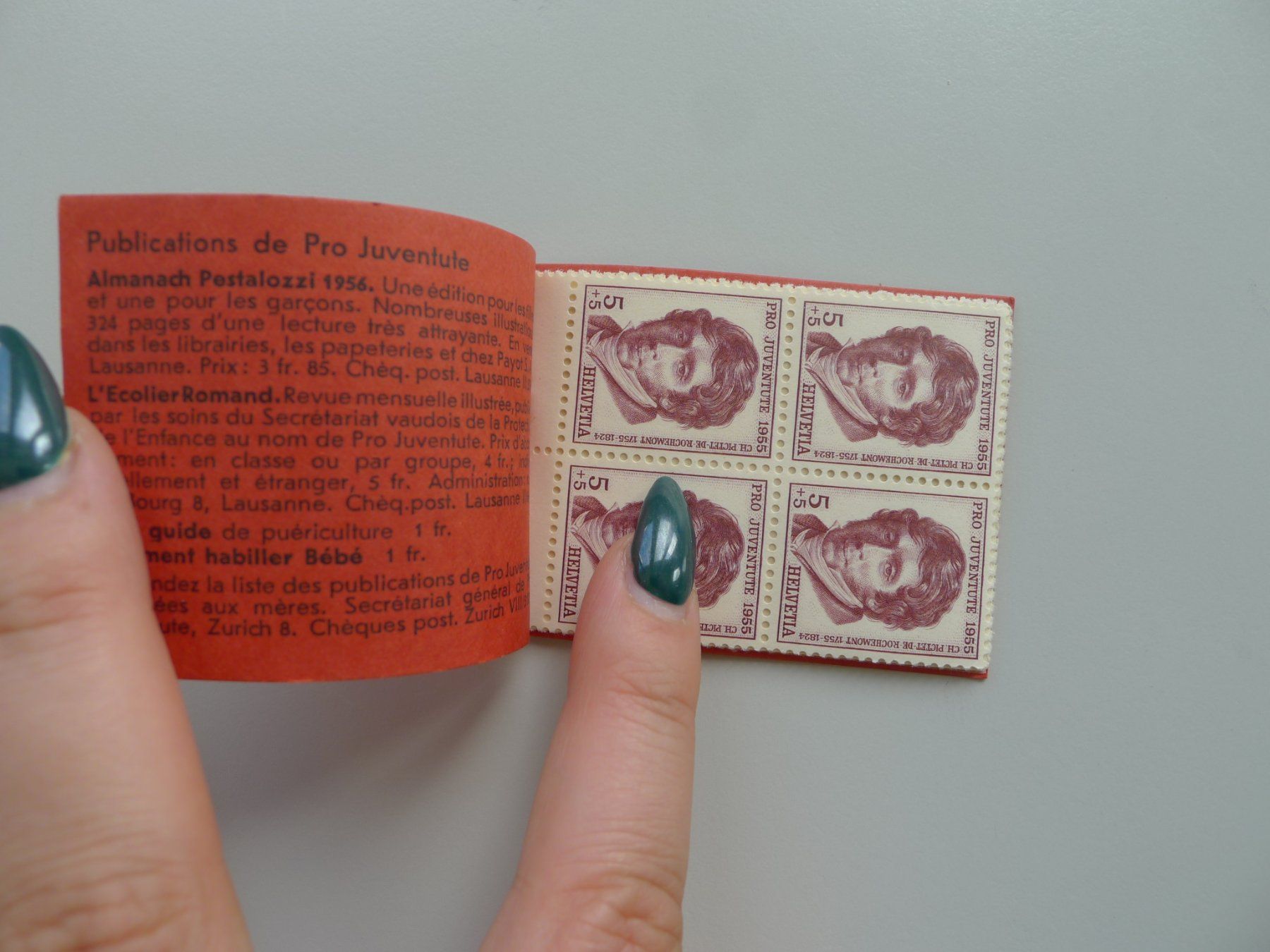 Alle Briefmarken: 1955, Markenheft PJ Nr.4 postfrisch + komplett. Kat: 110.- – Gebraucht aus Sursee von Luzernerraute 1