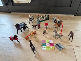 Grosses Schleich Horse Club Set – 15 Pferde, Reiterin & Zube