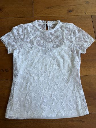 Top in pizzo bianco, Morgan