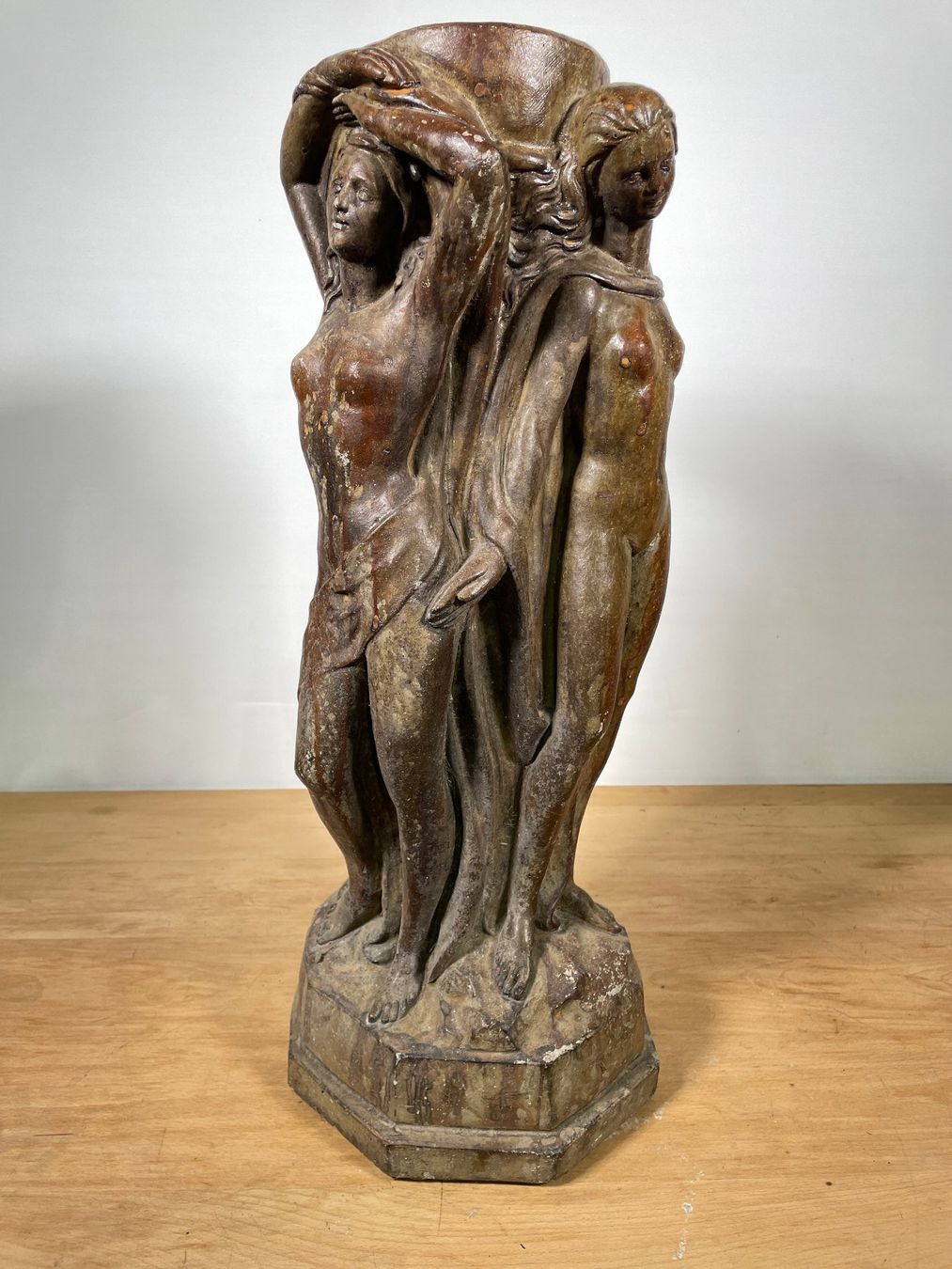 Skulpturen & Statuen: Grosse Vintage Three Graces Figurenlampe – Gebraucht aus Zürich von Hedwig-steig