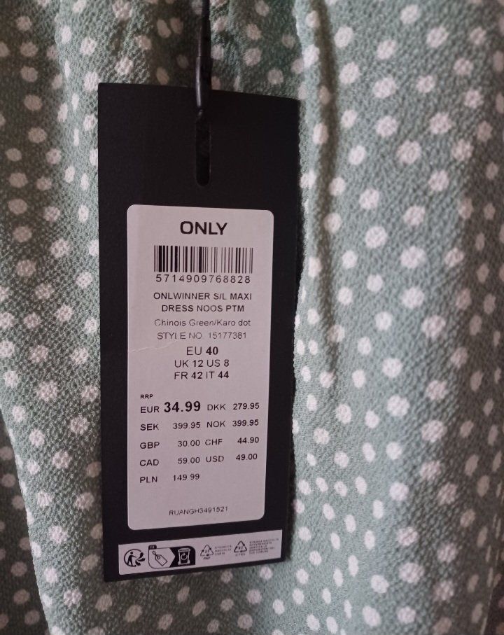 Only Robes: ONLY Maxi Kleid Chinois Green Grösse 40 – Neuf (Voir description) à Gontenbad par bla_q8xj 2