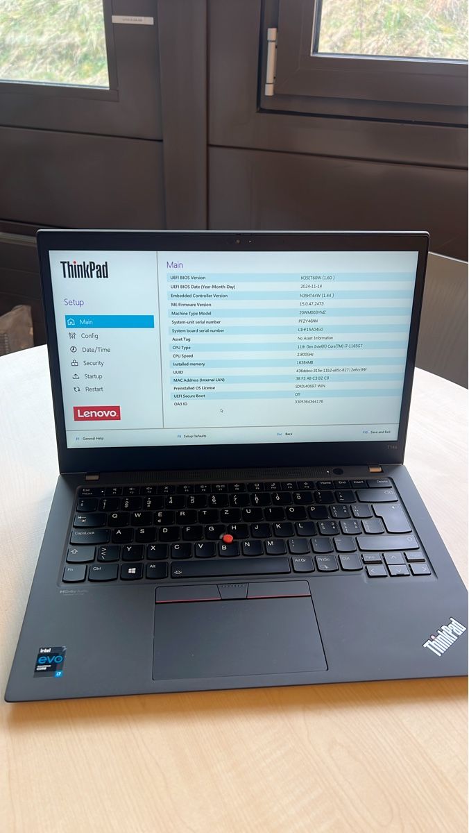 Lenovo Notebook: Lenovo ThinkPad T14s Gen2 – Usato da Gümligen venduto da Red_XIII