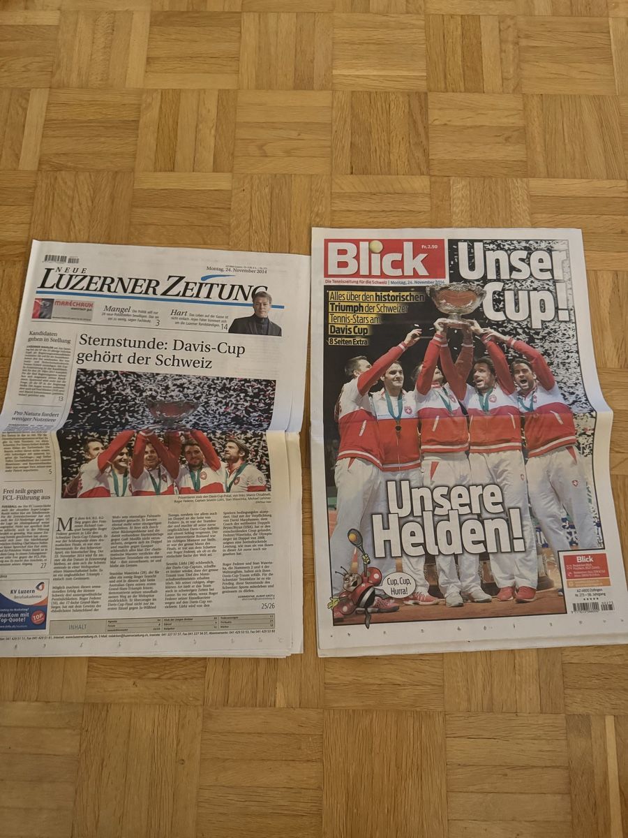 Riviste & Magazine: Zeitungen Davis-Cup Sieger 2014 – Nuovo (secondo la descrizione) da Hergiswil NW venduto da wert721