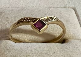 Gold-Ring 14K mit Steinen