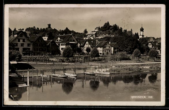 Cartoline postali: AK Rheineck, Teilansicht mit Kirche – Usato da Berlin venduto da bartko-reher