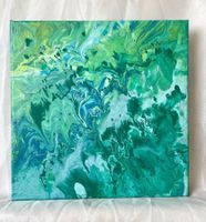 Abstraktes Gemälde „Blauer Ozean“ 30x30 Einzelstück