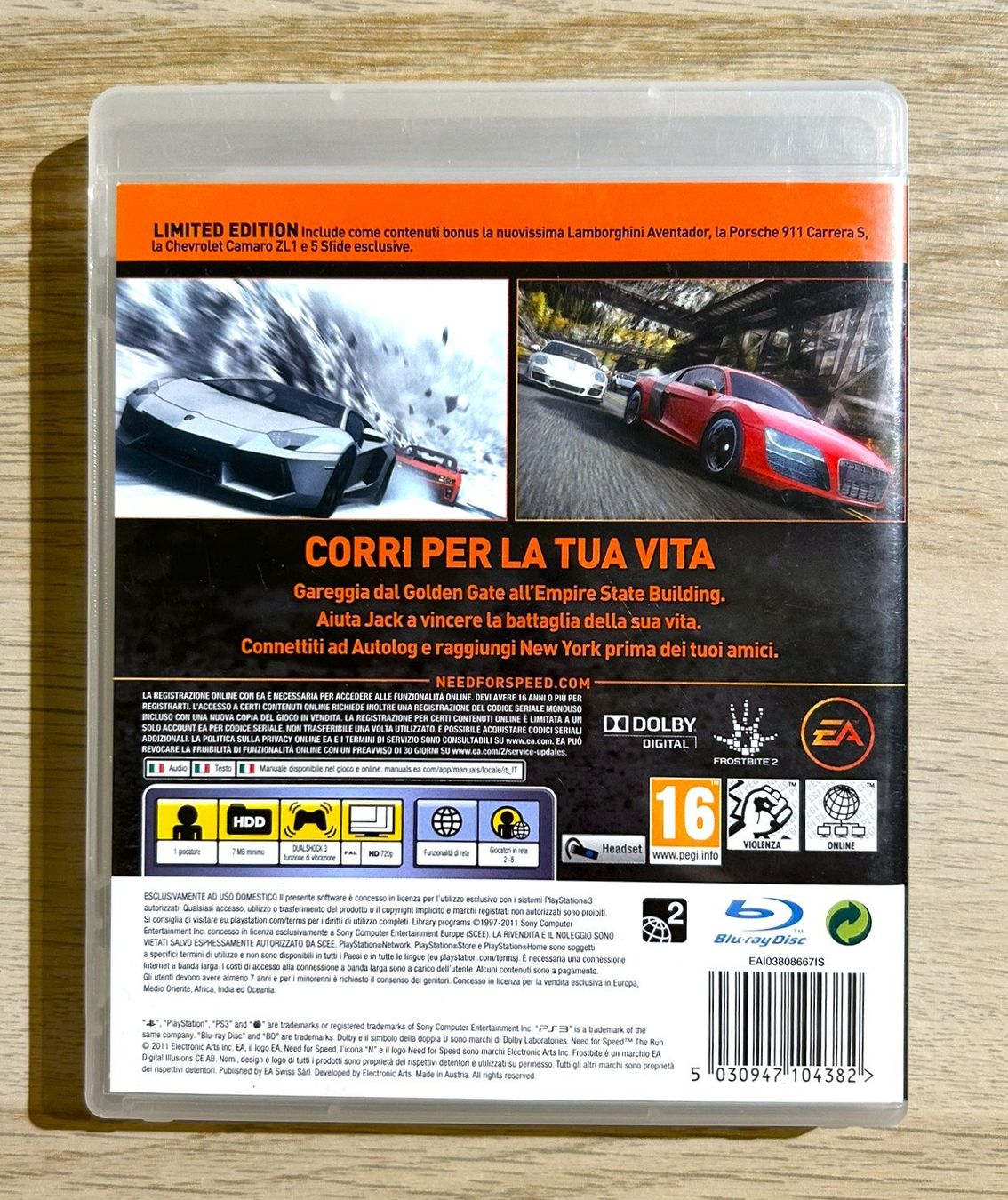 Sony Giochi: Need for Speed The Run Limited Edition PS3 – Usato da St. Gallen venduto da Alpine.Arcade 1