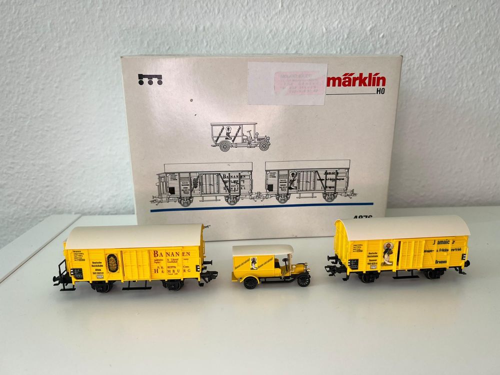 Wagon Märklin 8748 Vert Pour Train Miniature, Dans Sa Boîte