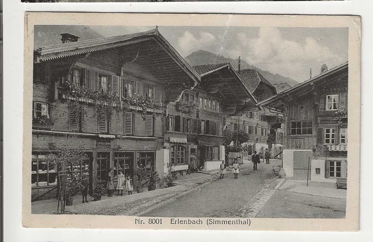 Ansichtskarten: Erlenbach, 1917 – Gebraucht aus Spiez von Niesen20