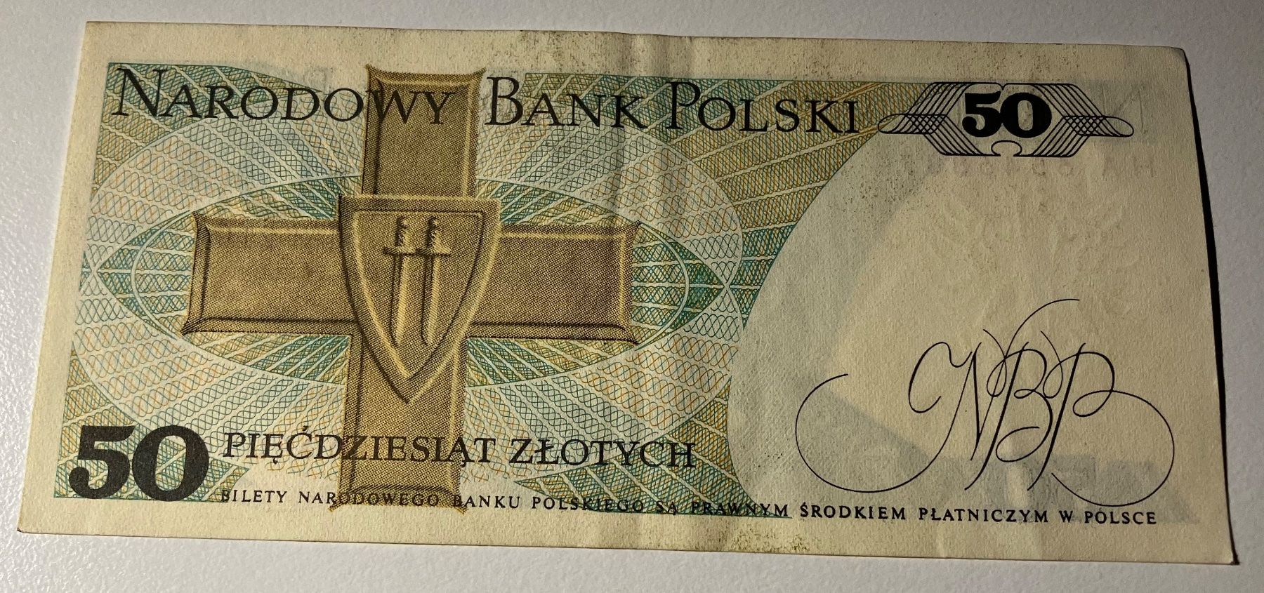 Banknoten: Polen 50 Zlotych 1988 – Gebraucht aus Algetshausen von Carrhard 1