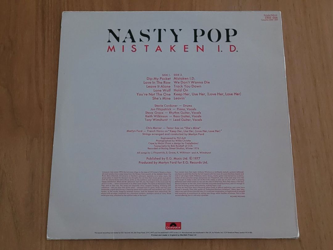 Schallplatten: LP  Nasty Pop – Gebraucht aus Martigny von MZ-67 1