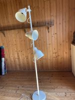 Weisse Stehlampe mit 3 Spots - Top Zustand!