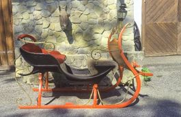 Original Pferdeschlitten um 1920 antiker Schlitten Weihnacht