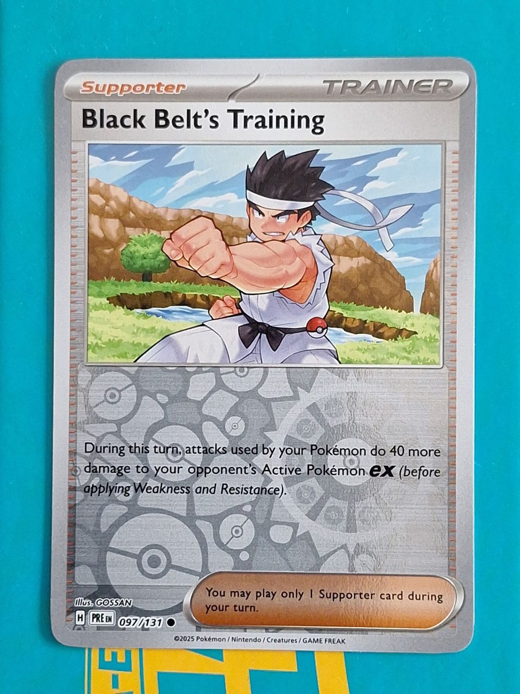 Pokémon Carte collezionabili: Black Belt's Training Reverse Holo Prismatic Evolution #1.6 – Usato da Altstätten SG venduto da GGsGameshop