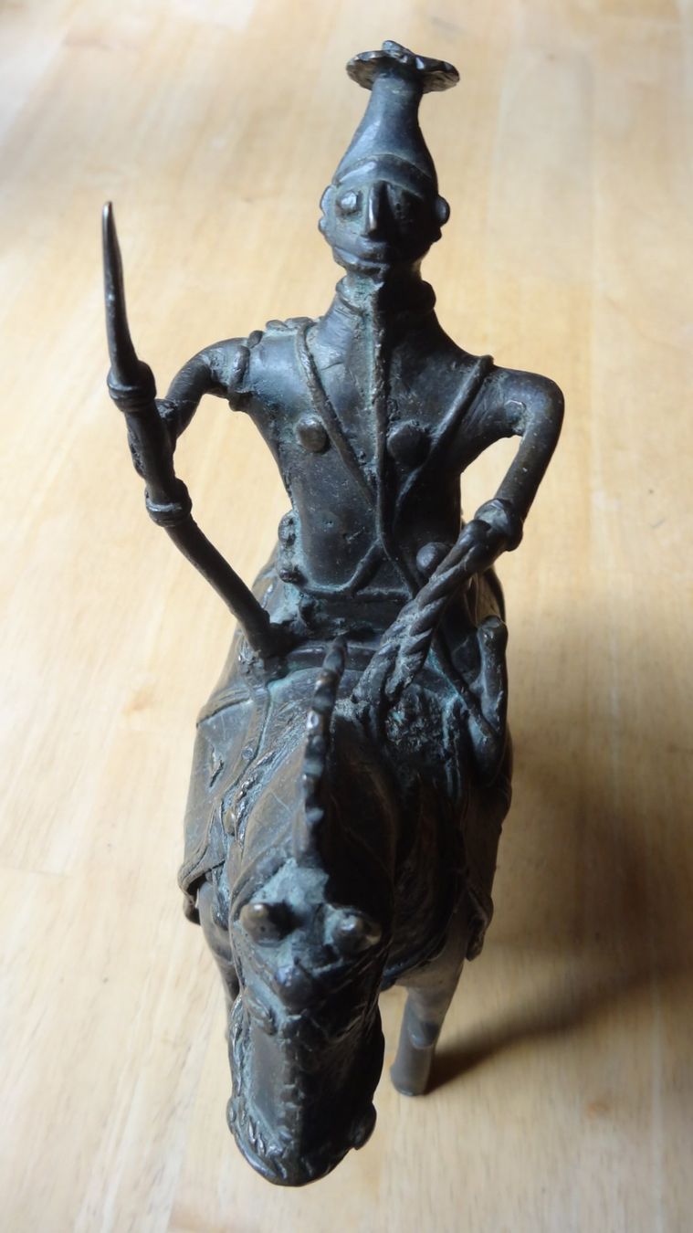 Statuette: Figurine cavalier bronze antique h. 21cm – Usato da Rebeuvelier venduto da falcon58