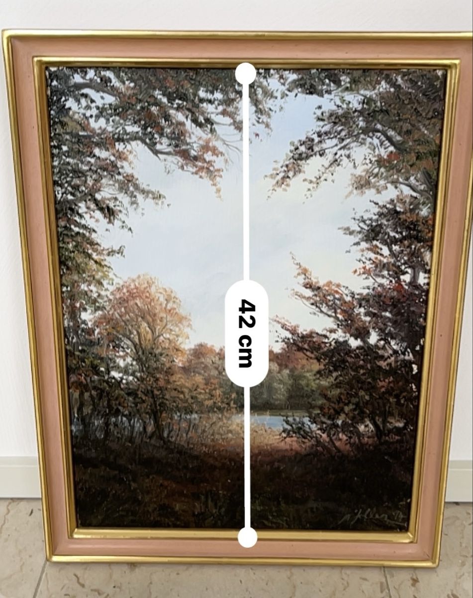 Gemälde: Antikes Ölgemälde - Herbstlandschaft im Wald – Gebraucht aus Winterthur von Mmagu 3