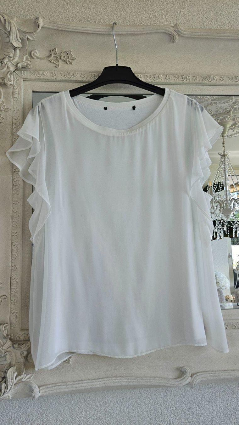 C&A Camicette: Bluse Top Grösse 40 / 42  Weiss Doppellagig – Usato da Gossau ZH venduto da fashiontwo
