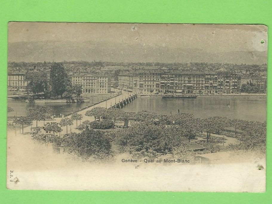 Cartoline postali: Genève, Quai au Mont-Blanc – Usato da Zürich venduto da t24_de
