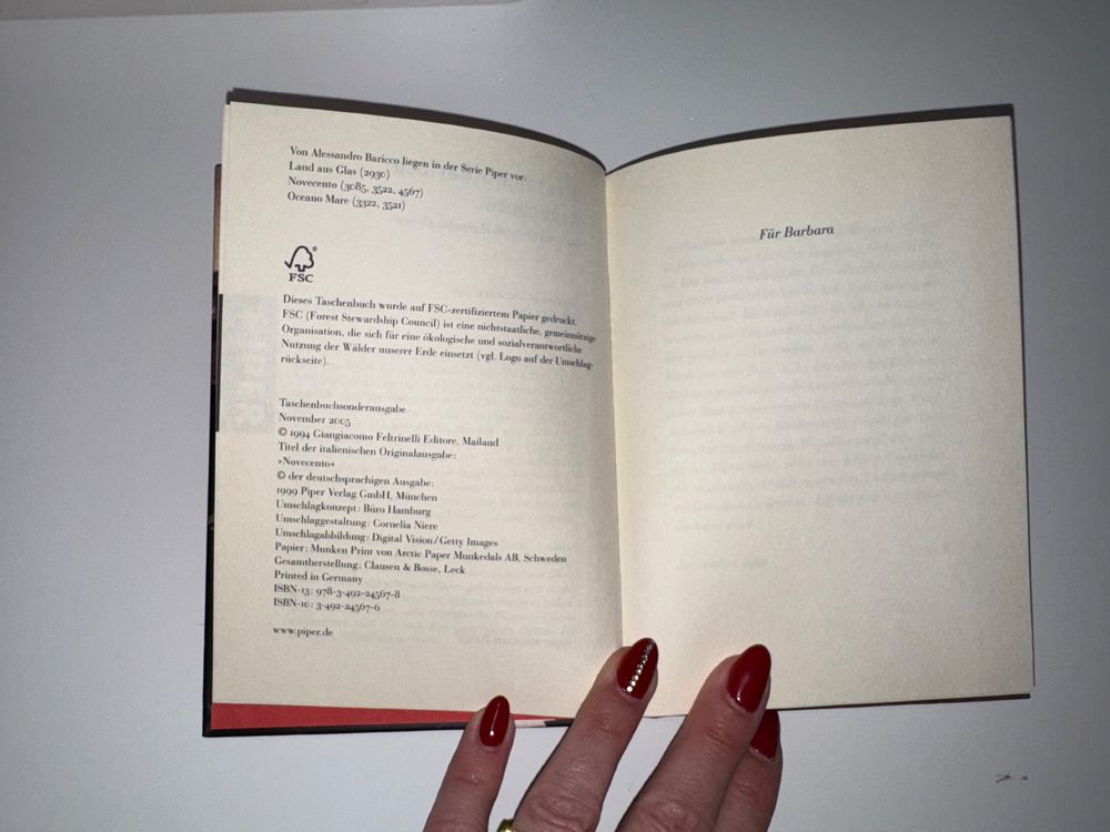 Buch: Die Legende vom Ozeanpianisten, Novecento (Gebraucht) in