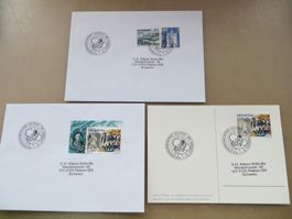 3 adressierte Briefe/Karten mit Sonderstempel Basel 1999