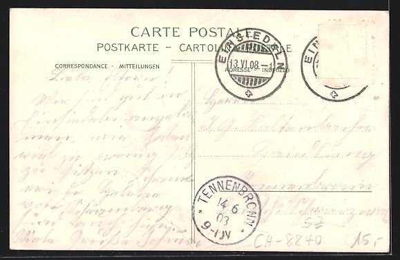 Cartoline postali: Passepartout-Präge-AK Einsiedeln, Klost – Usato da Berlin venduto da bartko-reher 1