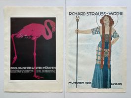 Zwei hochwertige Jugendstil-Poster, Ludwig Hohlwein