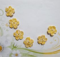 6 Stk Blumen gehäkelt,fleurs crochet, fiori uncinetto 993 C