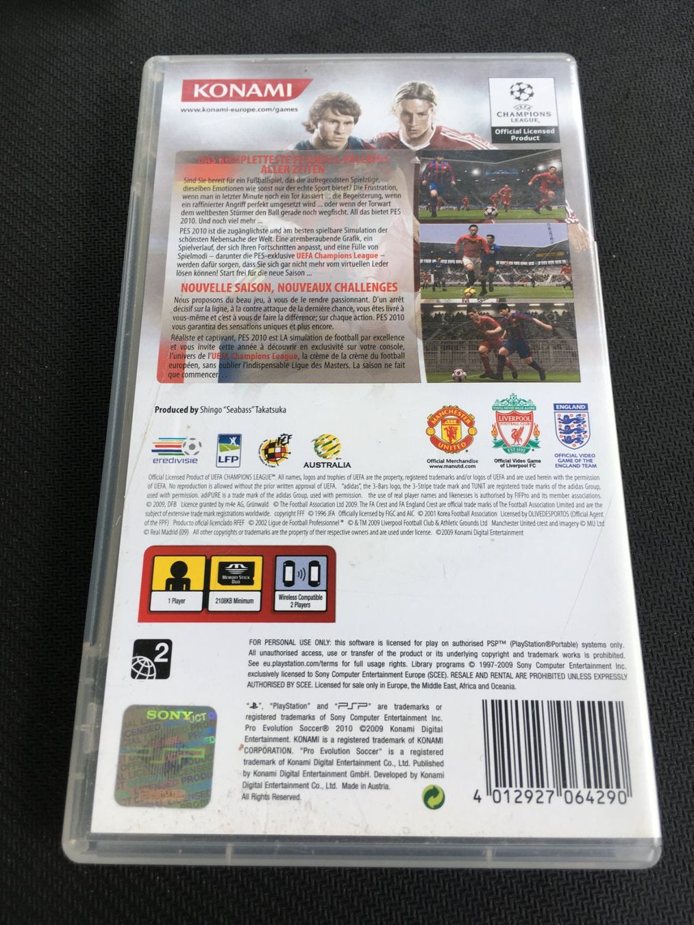 Sony Jeux: PES 2010 für PSP – D'occasion à St.Gallen par sjosjo 1
