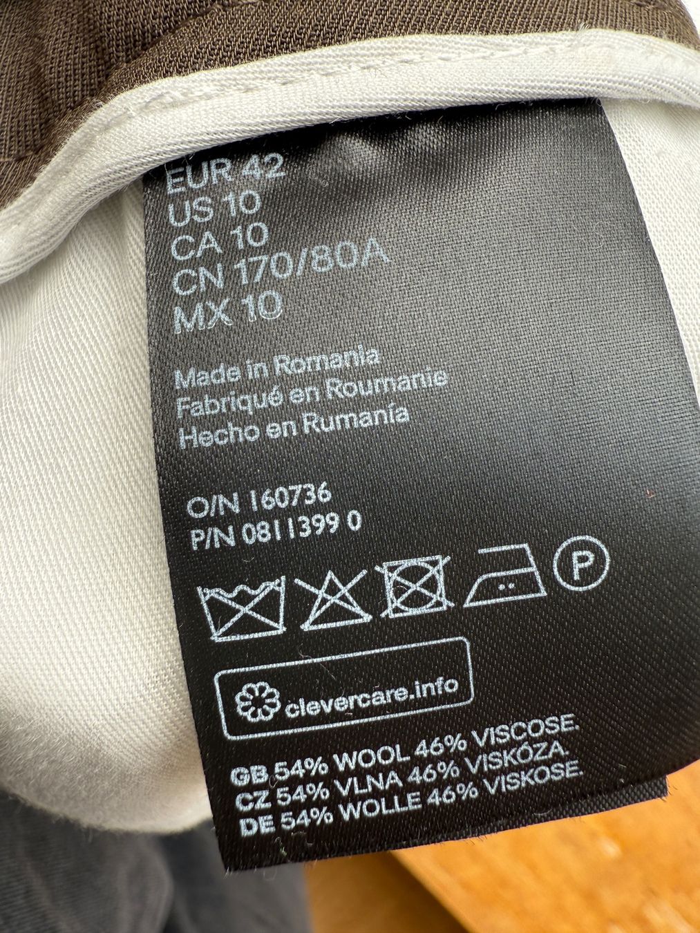H&M Pantaloni: H&M m. Wolle Hose Gr. 42 neu – Usato da Zürich venduto da bluebirdmon 8