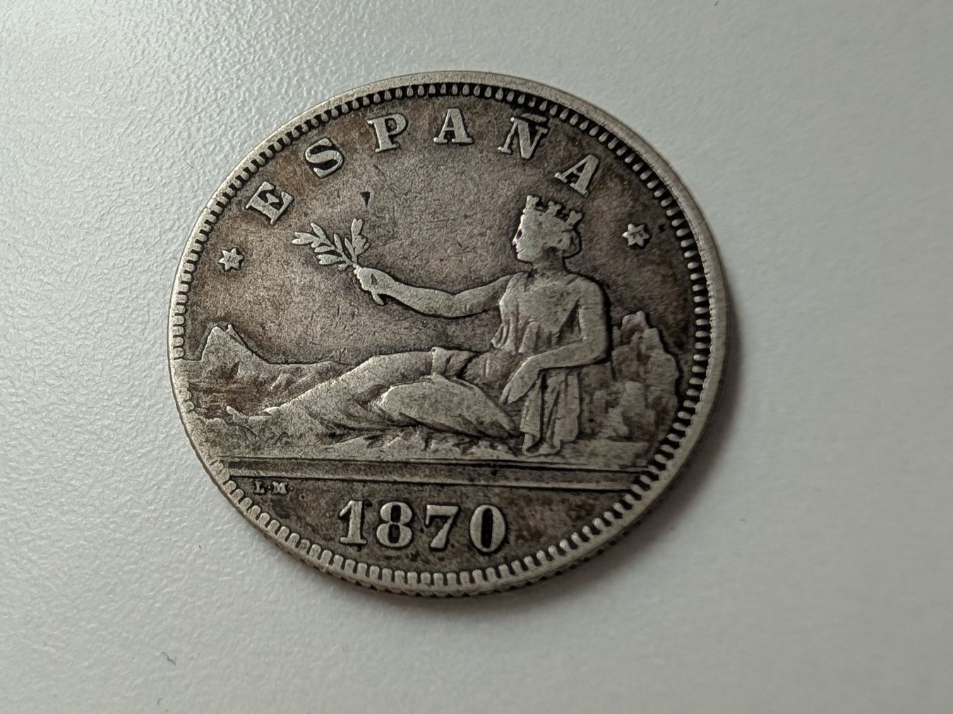 Toutes les monnaies: 🇪🇸 Spain 2 Pesetas 1870 VF. Nice state. – D'occasion à Chavannes-Renens par silverismoney 1