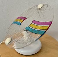 Vintage 80er Designer Tischlampe Toffoli Disco Serie Plexi