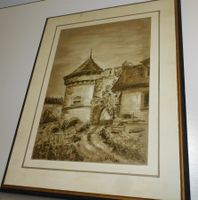 Aquarell Bild signiert Bild Aquarell  48 x 38 cm