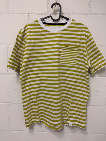 T-Shirt senfgelb weiss gestreift Nowadays S