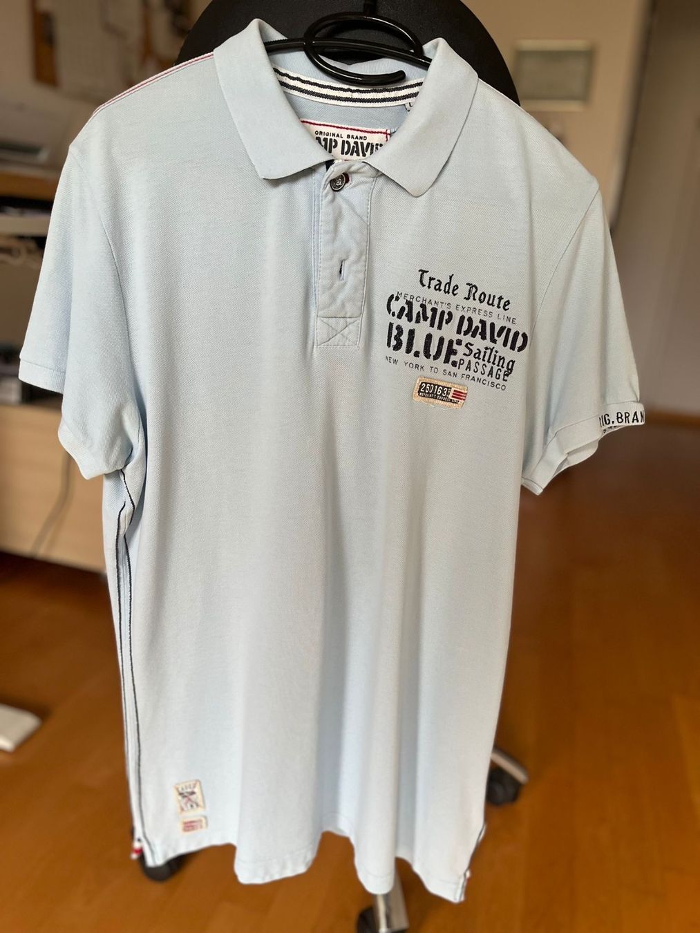 Camp David Polo-Shirts: Polo-Shirt Camp David hellblau Gr. L – Gebraucht aus Schmerikon von Speedy053