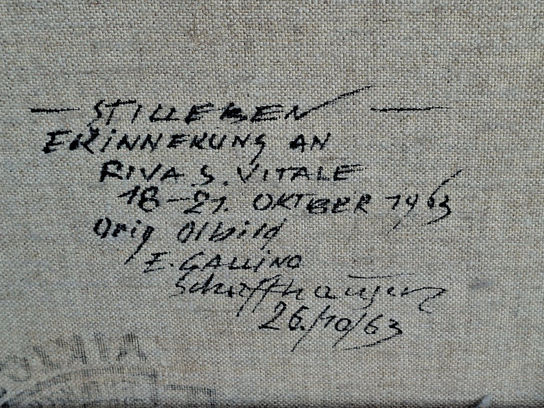 Dipinti: Original Ölgemälde "Stilleben" von E. Gallino, 1963, Top! – Usato da Schaffhausen venduto da meteor7 3