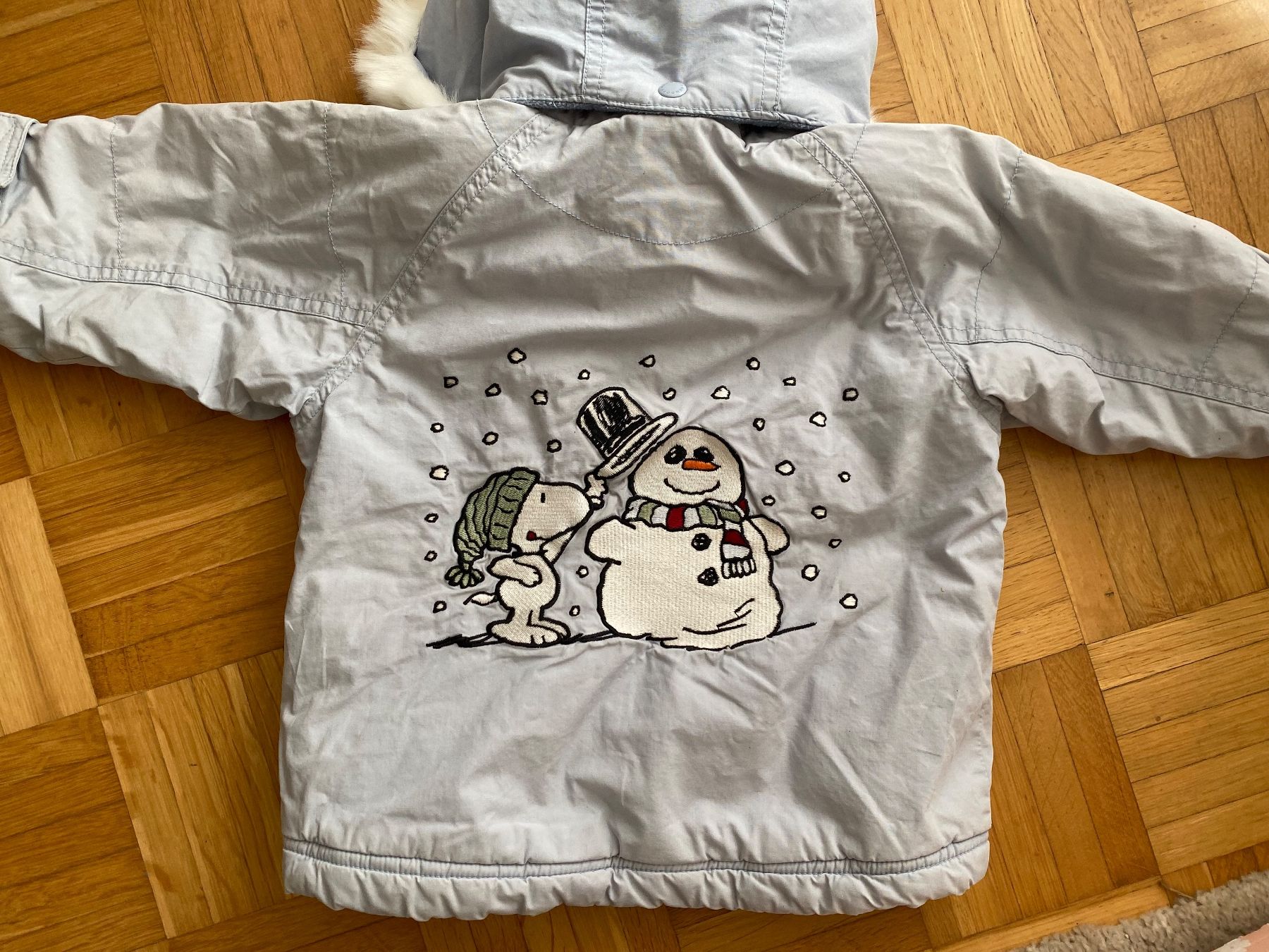 H&M Jacken & Mäntel: Winterjacke mit Snoopy von H&M Grösse 80 hellblau – Gebraucht aus Emmenbrücke von Hathor123 1