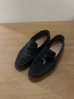 Loro Piana Summer Charms Walk Loafer Jeans Wildleder Gr 37.5