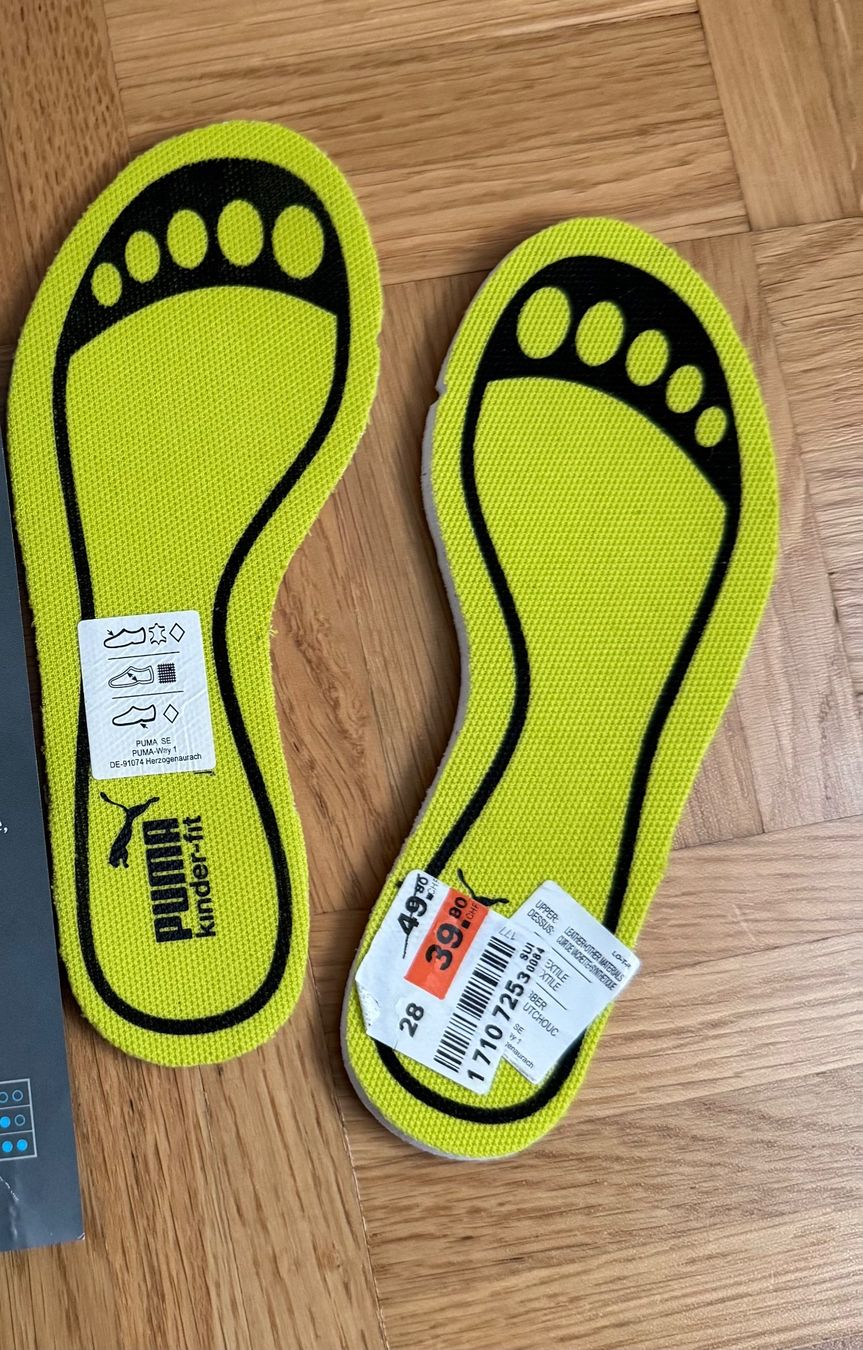 Puma Scarpe per ragazzi: Puma Kinder-Fit Einlegesohlen Grösse 28 – Usato da Zürich venduto da MaSte