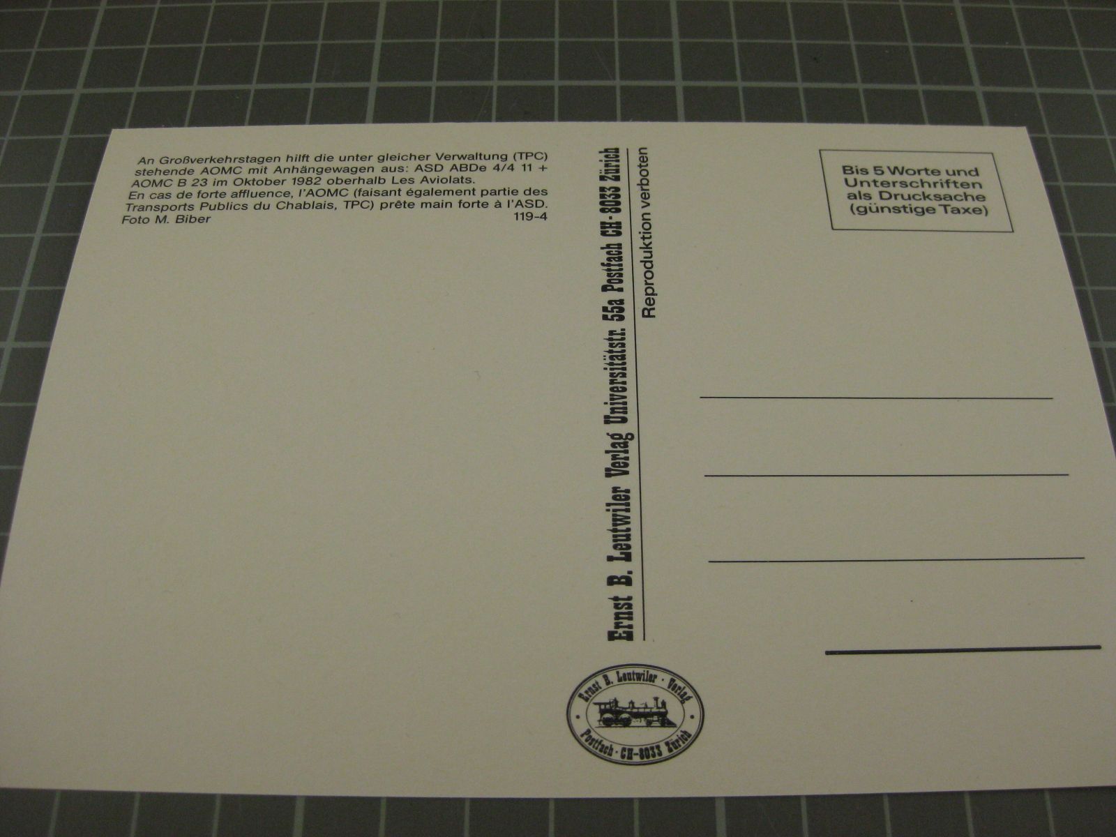 Cartoline postali: AK Les Aviolats mit Zug  – Nuovo (secondo la descrizione) da Malters venduto da Marosko 1
