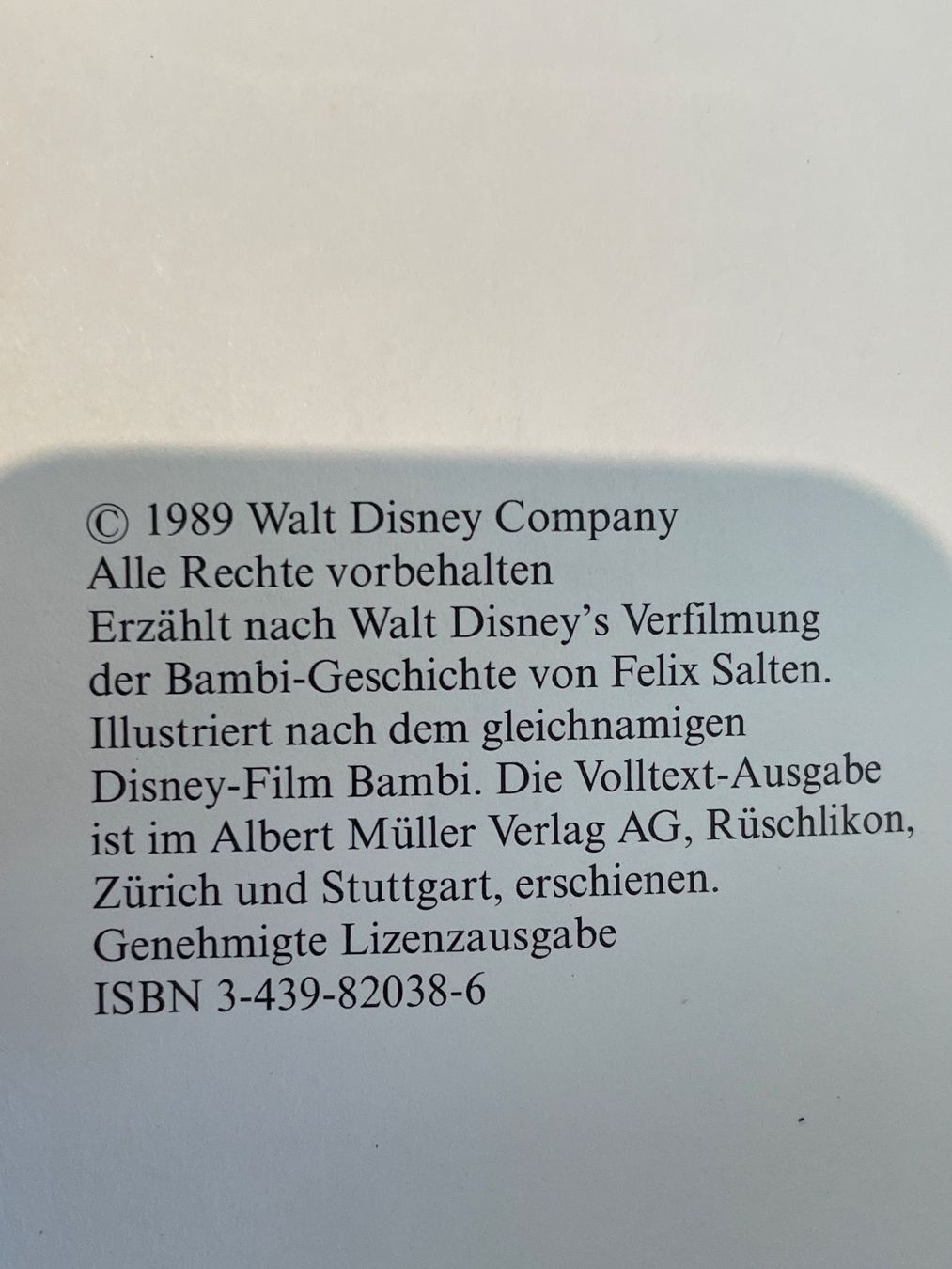 Libri: WALT DISNEY - Bambi (1989) – Usato da Frasnacht venduto da GracyStore 3