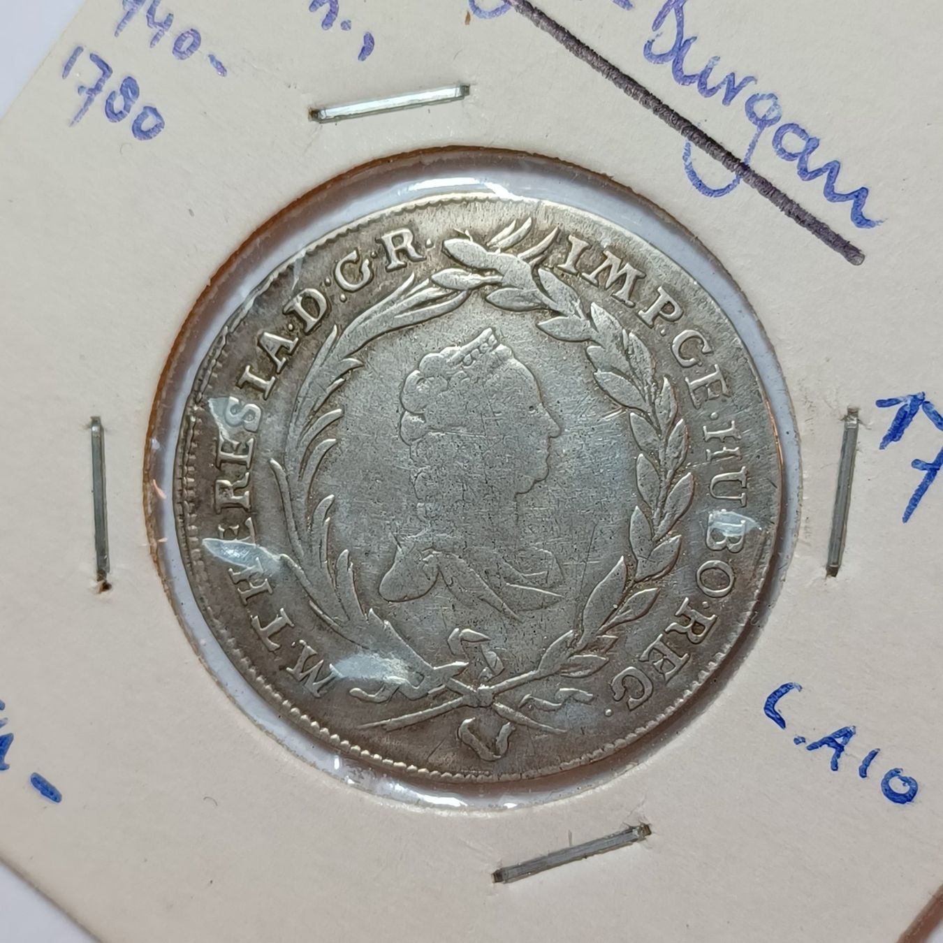 Alle Münzen: 10 Kreuzer 1765 Markgrafschaft Burgau – Gebraucht aus Pfäffikon ZH von Welt_Muenzen