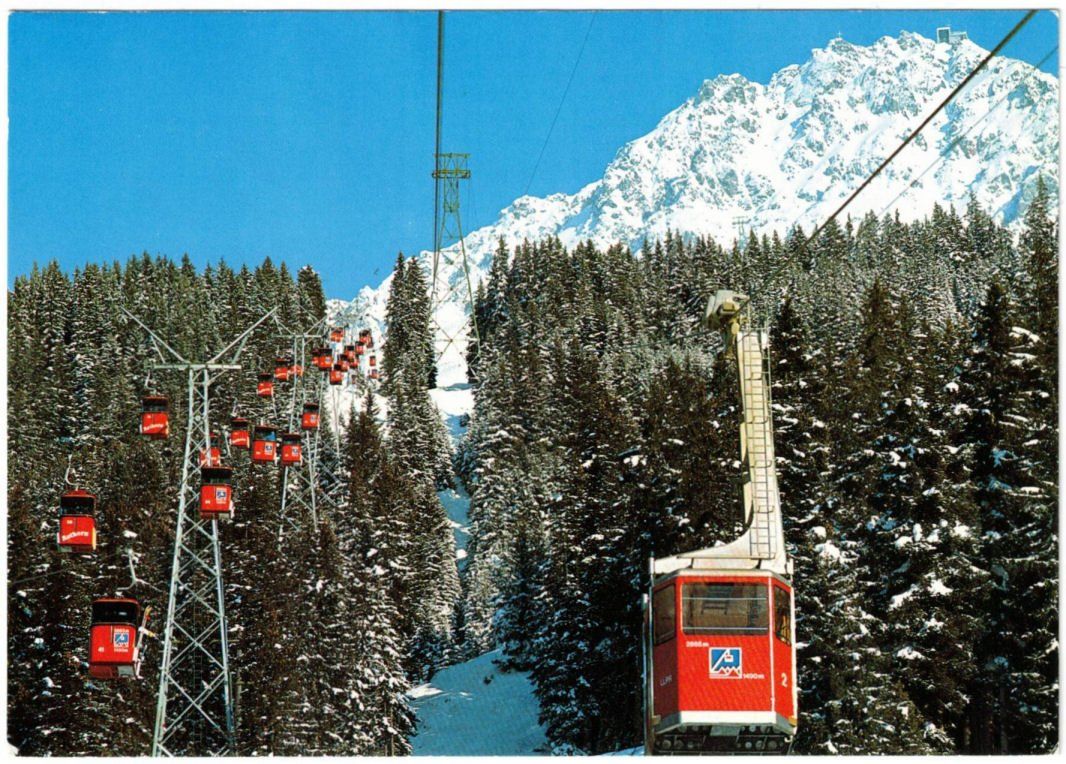 Cartoline postali: Lenzerheide - Gondelbahn + Luftseilbahn Scharmoin – Usato da Binningen venduto da Mountainrider
