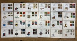 Schweiz - 18x FDC Pro Patria 1966-1992 schönes Lot
