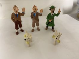 Tintin Figuren Set mit Hunden Herge Collection 5-teilig