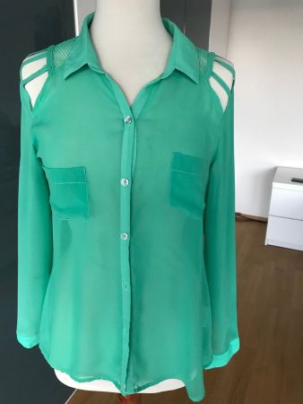 Türkis dünn Blusen M38 Sommer
