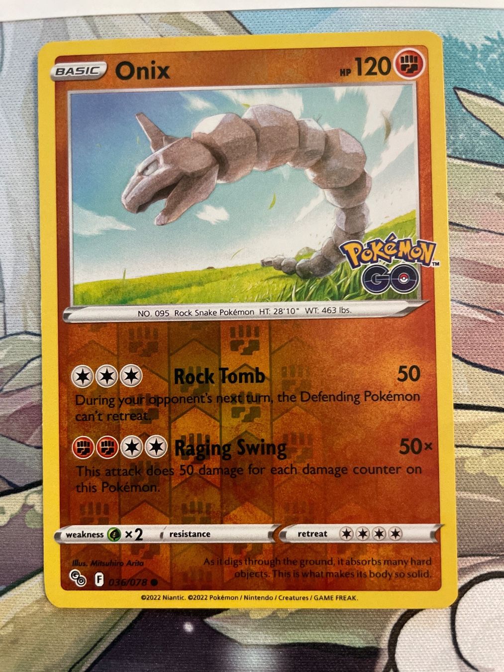 Pokémon Sammelbilder & Trading cards: Onix 036/078 EN reverse holo Pokemon GO – Gebraucht aus Niederweningen von rimicanardo 1
