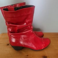 Damen Stiefelette Gr. 40 Rot