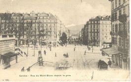 Genève - Rue du Mont Blanc d. gare 1906
