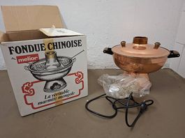 Melior Fondue Chinoise Topf Kupfer Typ.