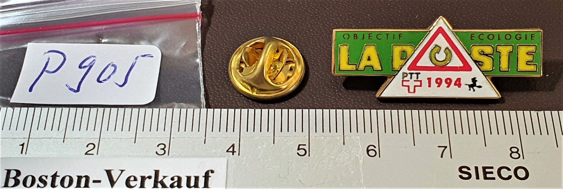 Placchette & Badge: P905 - Pin Post PTT 1994 La Poste Objectif Ecologie Hexe – Usato da Reinach BL venduto da Boston-Verkauf 1